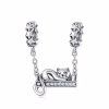 Elegant Intricate Cat Charm - Sterling Silver & Sparkling Zirconia Crystals | Ideal for Bracelets, Keychains & Necklaces - The Perfect Gift for Cat Lovers
