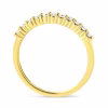 Elegant IGI Certified 1/4 Cttw Diamond 10K Yellow Gold Prong Set Fluted Band Style Ring (I-J Color, I2-I3 Clarity) - Image 2