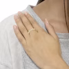 Elegant IGI Certified 1/4 Cttw Diamond 10K Yellow Gold Prong Set Fluted Band Style Ring (I-J Color, I2-I3 Clarity) - Image 6