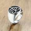 Men's Leviathan Cross Ring - Stainless Steel Satanic Signet Ring