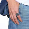Men's Leviathan Cross Ring - Stainless Steel Satanic Signet Ring - Image 5