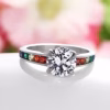 Elegant Rainbow LGBT Pride Engagement Ring for Women Celebrate Love in Style - Image 3