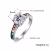 Elegant Rainbow LGBT Pride Engagement Ring for Women Celebrate Love in Style - Image 4