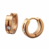 Elegant Rose Gold Huggies Earrings | Sterling Silver & Swarovski Crystals