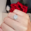 925 Silver Pave Button Ring - Elegant & Hypoallergenic Jewelry - Image 2