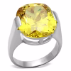 LOS689 - Silver 925 Sterling Silver Ring with AAA Grade CZ in Topaz