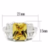 Elegant Silver 925 Sterling Silver Ring with AAA Grade CZ in Topaz - Perfect for Special Occasions - Image 2