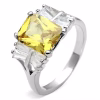 Elegant Silver 925 Sterling Silver Ring with AAA Grade CZ in Topaz - Perfect for Special Occasions - Image 3