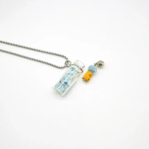 Aquamarine Diffusing Necklace - Energy & Healing - Diffuse Essential Oils On-the-Go - Image 3