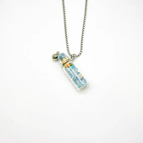 Aquamarine Diffusing Necklace - Energy & Healing - Diffuse Essential Oils On-the-Go - Image 6