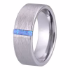 Tungsten Silver Opal Stone Wedding Ring Elegant & Durable Jewelry for Your Special Day - Image 2
