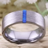 Tungsten Silver Opal Stone Wedding Ring Elegant & Durable Jewelry for Your Special Day - Image 4