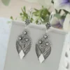 Filigree Art Bunch of Flower Women Sterling Silver Dangle Drop Earrings - Handmade 925 Jewelry - Image 3