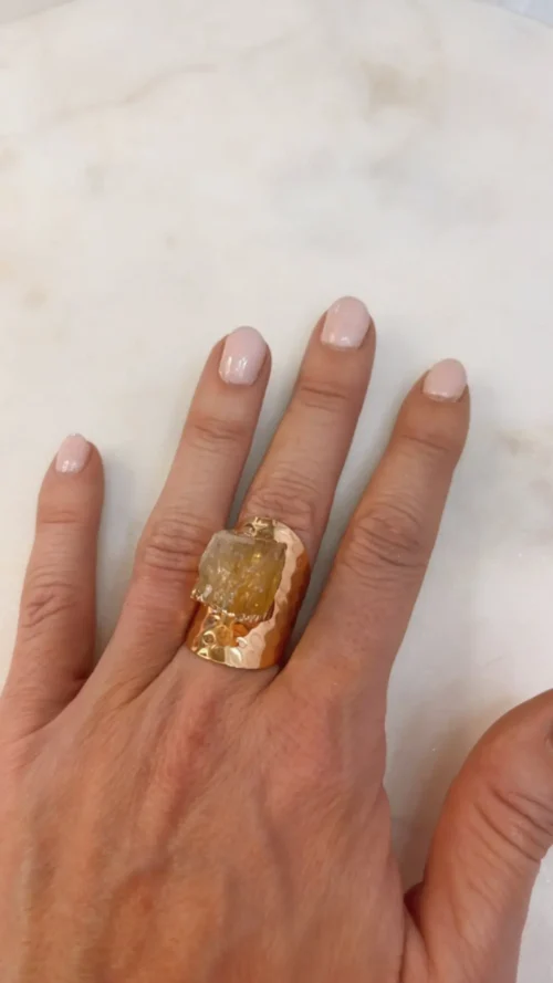 Cocktail Ring with Citrine Stone - Image 2