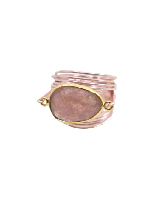 Torrey Ring in Rose Gold with Cherry Quartz