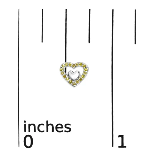 925 Sterling Silver 1/6 Cttw Diamond Open Double Heart Stud Earrings - Choice of Diamond Color - Image 15