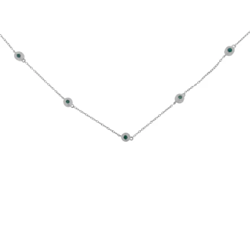 Sterling Silver Treated Diamond By Yard Necklace (3/4 cttw, Blue Color, I2-I3 Clarity) - Image 2