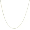 Unisex Solid 14K Gold 1.5mm Paperclip Chain Necklace | Adjustable Length & Metal Color Options - Image 3