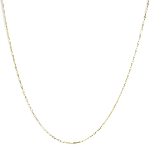 Unisex Solid 14K Gold 1.5mm Paperclip Chain Necklace - Choice of Length and Metal Color - Image 3