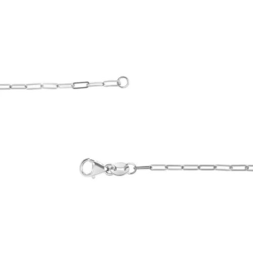 Unisex Solid 14K Gold 1.5mm Paperclip Chain Necklace - Choice of Length and Metal Color - Image 5