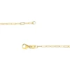 Unisex Solid 14K Gold 1.5mm Paperclip Chain Necklace | Adjustable Length & Metal Color Options - Image 6