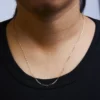Unisex Solid 14K Gold 1.5mm Paperclip Chain Necklace | Adjustable Length & Metal Color Options - Image 15