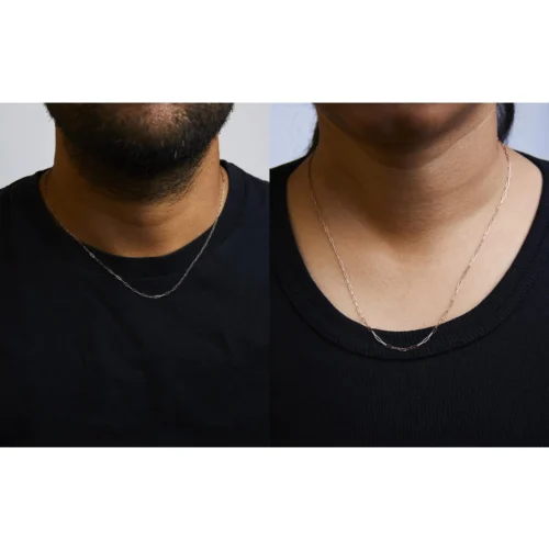 Unisex Solid 14K Gold 1.5mm Paperclip Chain Necklace - Choice of Length and Metal Color - Image 19