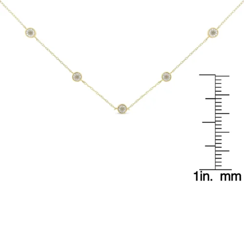 Sterling Silver Diamond Station Necklace (1/2 cttw, K-L Color, I2-I3 Clarity) - Image 11