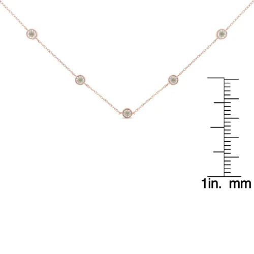 Sterling Silver Diamond Station Necklace (1/2 cttw, K-L Color, I2-I3 Clarity) - Image 12