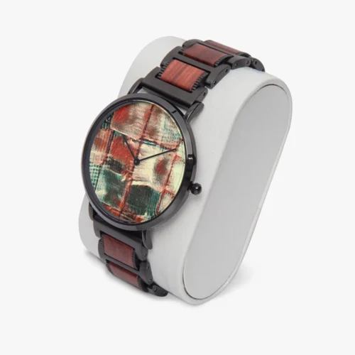 Wooden Strap Quartz Watch - Square Dance - Image 2