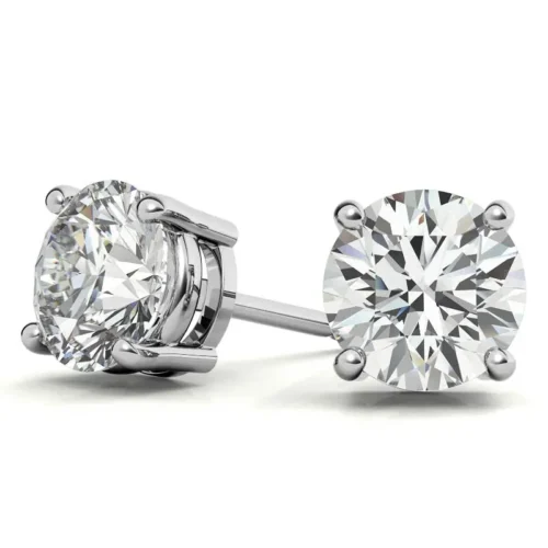 AGI Certified Lab Grown Diamond (G-VS) Stud Earrings in 14K White or Yellow Gold - Choose 1 CTW or 2 CTW - Image 10