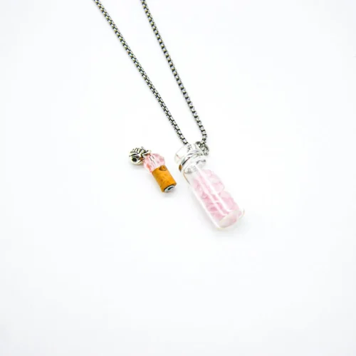 Elegant Rose Quartz Diffusing Necklace - Energy & Healing on the Go - Image 3