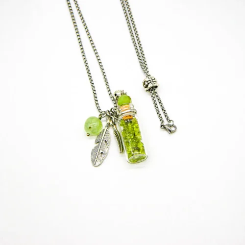 Green Calcite Diffusing Necklace | Energy & Healing | Diffusing on the go | Unique Gift - Image 8