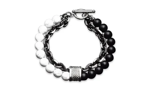 MEN'S CHAIN AND BEAD BRACELET - Image 3