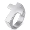 Elegant Steel Cross Rings - High Quality Stainless Steel, Multiple Sizes Available - Image 2