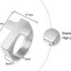 Elegant Steel Cross Rings - High Quality Stainless Steel, Multiple Sizes Available