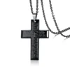 Bible Verse Cross Necklace - Stainless Steel Pendant with Chain - Image 2