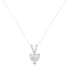 14K White Gold Heart Shaped Lab Grown Diamond Pendant Necklace - 18" Chain, F-G Color, VS2-SI1 Clarity - Image 4
