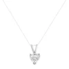 14K White Gold Heart Shaped Lab Grown Diamond Pendant Necklace - 18" Chain, F-G Color, VS2-SI1 Clarity - Image 5