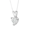 14K White Gold Heart Shaped Lab Grown Diamond Pendant Necklace - 18" Chain, F-G Color, VS2-SI1 Clarity - Image 8