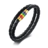 Stainless Magnetic Clasp Rainbow Leather Bracelet - Stylish & Durable Jewelry - Image 3