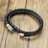 Stainless Magnetic Clasp Rainbow Leather Bracelet - Stylish & Durable Jewelry - Image 4