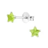 Elegant Silver Birthstone Star Stud Earrings - Perfect Gift for Any Occasion - Image 2