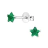 Elegant Silver Birthstone Star Stud Earrings - Perfect Gift for Any Occasion - Image 3