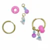 MIXED TREASURES Earrings - Unique Handcrafted Jewelry with Freshwater Pearls & Colorful Resin Beads - Image 5