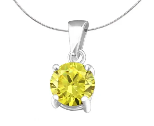 Stunning Sterling Silver Birthstones Pendant Necklace - 12 Gemstone Colors - Image 2