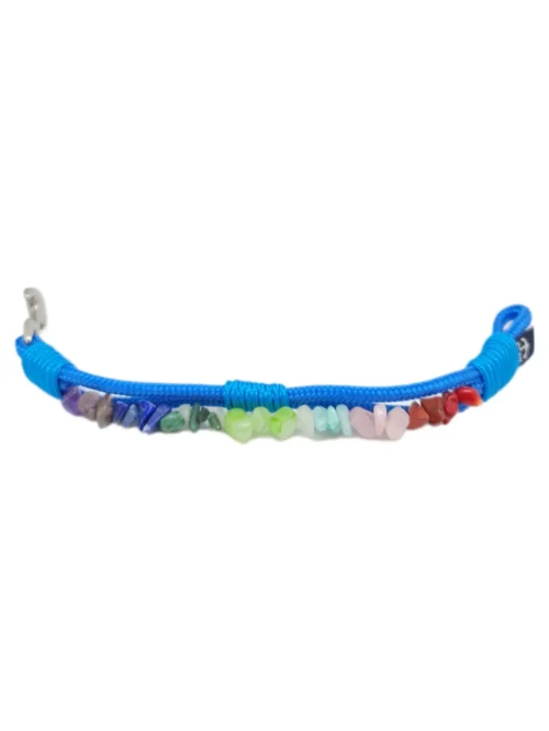 Chakra Natural Gemstones Bracelet - Handmade Nautical Jewelry for Men and Women - Image 3