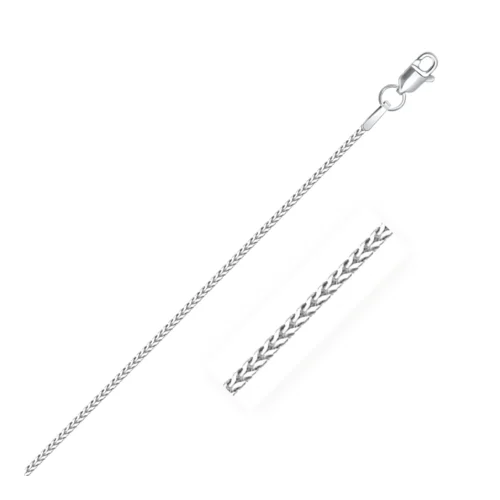 Elegant 14k White Gold Franco Chain - 0.9mm Delicate Necklace for Women & Men - Image 3