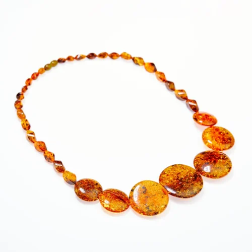 RAW Golden Amber Necklace - Natural Baltic Amber Jewelry