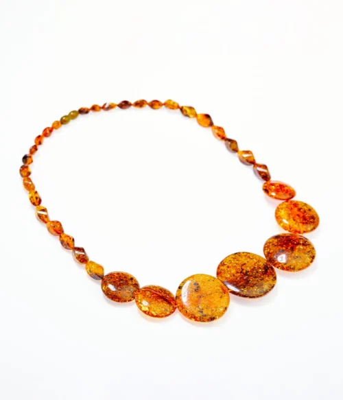RAW Golden Amber Necklace - Natural Baltic Amber Jewelry